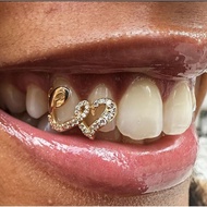 Love Heart Inlaid Zircon Braces teeth grills teeth Decoration Unique Trendy teeth Accessories Wear M
