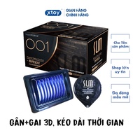 Bao cao su SLM PHYSICAL DELAY 001mm kéo dài time gân gai 3D nhiều gel gốc nước hương vani hộp 10bcs