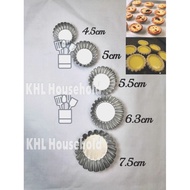 ( 10PCS )Aluminium Acuan Egg Tart 4.5cm-7.5cm / Acuan Fruit Tart / Cheese Tart Mould /Acuan Kuih Tar