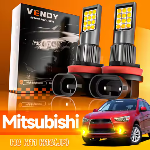 2pcs LED Fog Light Blub H11 H8 H16 Lamp For Mitsubishi Pajero V93 V97 Lancer ASX RVR i-MiEV Mirage G