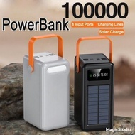 [100000mAh] PD40W Solar Powerbank 100000mAh PowerBank 3.0USB Fast Charger LED Light