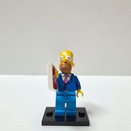 [ 三舍 ] 積木 LEGO 樂高 71009 辛普森家庭 第2代 荷馬 高約:5公分 含說明書 包裝袋 二手品  H8