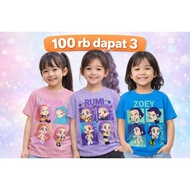 KPOP DEMON HUNTERS RUMI ZOE MIRA T-SHIRT HUNTR/X CHILDREN'S T-SHIRT HUNTRIX T-SHIRT RUMI T-SHIRT MIR