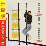 ST-🚤Ceiling Clothes Hanger Bedroom Floor Clothes Rack Punch-Free Retractable Single Rod Coat Rack Drying Rack G4FQ