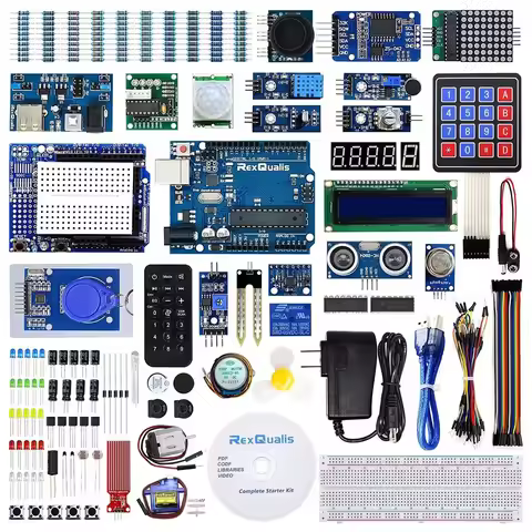 Complete Starter Kit for Arduino R3 / Arduino IDE STEM Projects with Servo Cable Electrnoics Starter