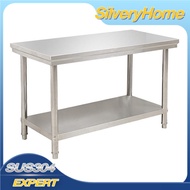 Durable 304 stainless steel workbench thickened kitchen restaurant restaurant operation table lottery table work table