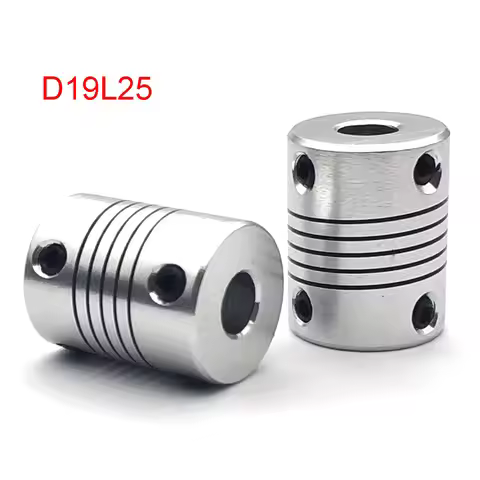 D19L25 5x8mm Aluminium CNC Motor Jaw Shaft Coupler 5mm To 8mm Flexible Coupling OD 19x25mm Dropshipp