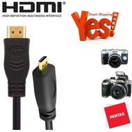 NEW- [Accessories Cable] Mall HDMI Type D Camera Pentax Cable Ricoh X5 WG4 WG20 Q10 W90 X90 - 3m