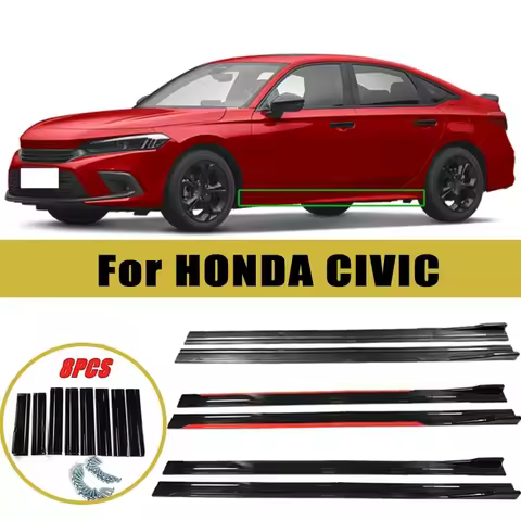 Universal 2m/2.2m Car Side Skirt Extension SplitterBumper Racing Side Wing Bumper Lip Side Spoiler F