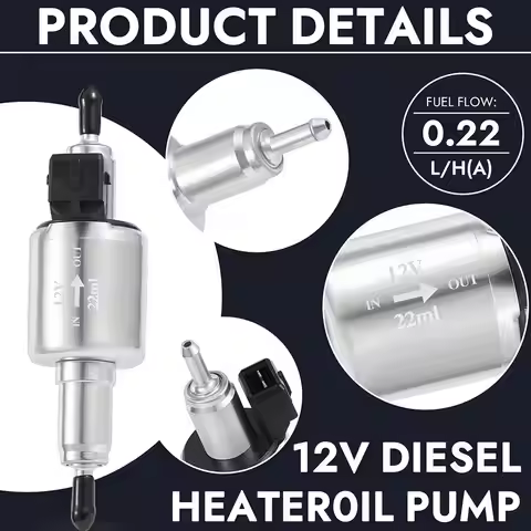 12v 24V Quieter Gas Air Heater Electric Fuel Pump Air Metal Car Diesel Pump Heater Heater Fuel Air H