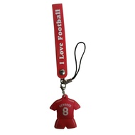 Liverpool I Love Football Club Rubber Phone Charm - Gerrard #8