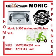 Monic L-500 Wallmount Kitchen Sink
