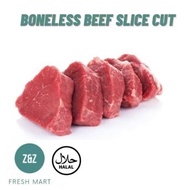 Boneless Beef Slice Cut / Beef Tenderloin Slice Cut / Buffalo Beef -  HALAL (1KG + -)