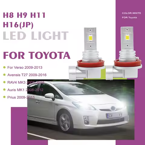 2Pcs/Set Auto Headlight Bulb For Toyota Verso Prius Auris MK1 RAV4 MK3 Avensis T27 Car LED Fog Lamp 