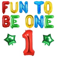 (SG SELLER) 1st Birthday Party Decoration Set Happy Rainbow 1st Party Decoration First Birthday Deco