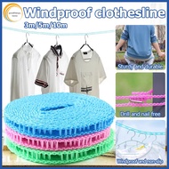 3M/5M/10MClothesline Outdoor&Indoor Portable Clothes Drying Line Heavy Duty Length Adjustable Non-Sl