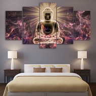 Framed 5pcs HD Print abstract buddha Buddhism meditation canvas Painting home decor wall art picture