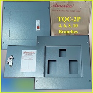 ✹ ◵ ✟ America Panel Box TQC 2 Pole 4 6 8 10 Branches for Bolt On Breakers Electrical Panel Board Me