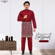 Baju Melayu Men Maroon Baju Melayu Lelaki Dewasa Plus Size Cotton Cekak Musang Baju Melayu Sedondon 