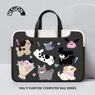 laptop bag bag V-ISION Illustration Puppy Laptop Bag Women's New Portable Suitable for Apple macbook15 Point 6 Inch New Air13.3 Huawei Lenovo Women's 14 Liner Pro Protective Cover