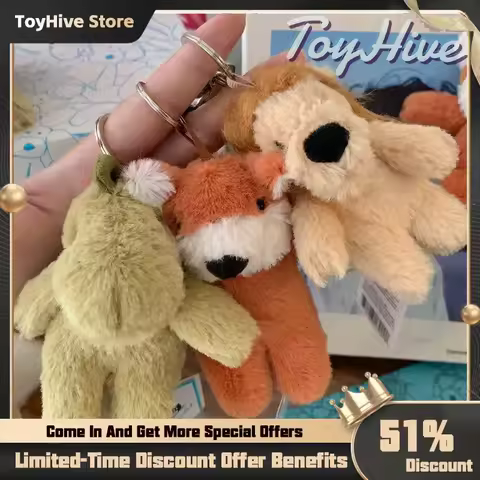 【IN STOCK】JELLYCAT UK Fun Fox/Lion/Dinosaur Bag Pendant With Bag Jellycat Small Animal Plush Keychai