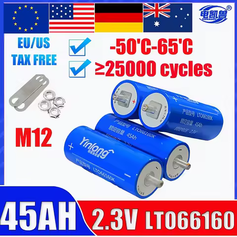 LTO66160 Yinlong Original Lithium Titanate Battery 2.3V 45AH 40AH Rechargeable 10C for DIY 12V 24V 4