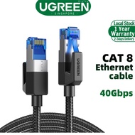 UGREEN CAT8 Ethernet Cable 40Gbps 2000MHz CAT 8 Networking Nylon Braided Internet Lan Cord
