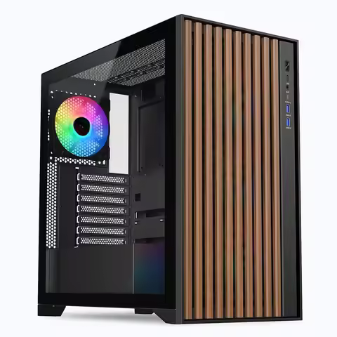 Without Fan New Design ATX Wooden Gaming PC Case CPU Cabinet Tower Case