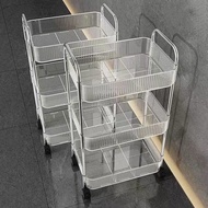 Transparent Snack Storage Storage Rack Cabinet Kitchen Trolley Multi-Tier Movable Floor Beauty Salon Special Trolley