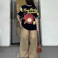 New York Baseball 88 Vintage Club Retro Japan V Neck Season 2025 Black Jersey – AGONY STORY