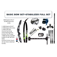 WNS EXPLORE DX 21INCH RISER & B1 LIMBS BOW SET FOR RECURVE ARCHERY