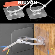 NIUYOU 5PCS Curtain Rod Bracket, ABS Transparent Nail-Free Adjustable Holder, Useful Strong Self-adhesive Wall-Mounted Seamless Hook Home Kitchen