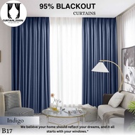 Curtain Zoon B17 (260CM Height) Langsir Berkualiti Tinggi 99% Blackout Curtain (Hook/Ring) High Qual