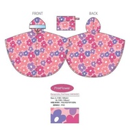 Amvel 極輕身設計 兒童雨衣 | 日本 AMVEL- # pinkflower L(100-120CM)