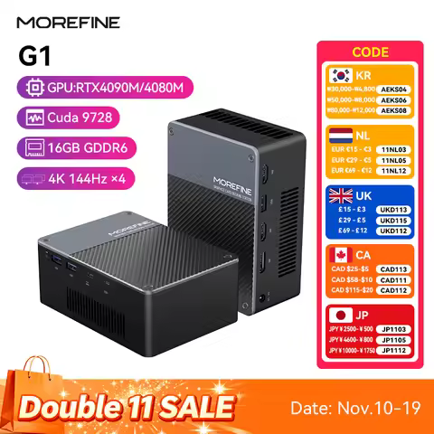 MOREFINE Mini PC GPU G1 with RTX 4090M/4080M Super Graphics Card 16G GDDR6 Thunderbolt3 TypeC Extern