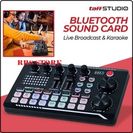 SOUNDCARD V8 F998 PRO AUDIO BLUETOOTH MIXER SOUND CARD LIVE BROADCAST KARAOKE - F998 MENGATUR BASS T