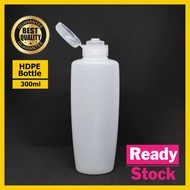 Empty HDPE Natural (semi translucent) Bottle 300ml