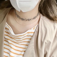 桃紅天然淡水珍珠項鍊