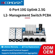 HICOMDATA Mini 2.5G Smart Managed Switch Board 4 Port 2500M Network 10G SFP+ Slot Web Managed Static