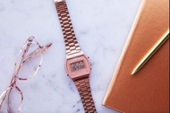 Casio 玫瑰金 流行復古手錶