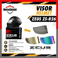 Visor Helmet Zeus ZS-826 100% Original Warna Gold Rainbow Smoke - Motosikal Aksesori