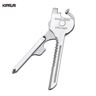 KIPRUN Multifunction Keychain, Stainless Steel Utility Key Holder, Multipurpose Gear Utility Keychai