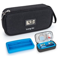 Insulin Cooler Travel Case for Pen & Vials, Temperature Display Diabetic Medication Cooling Bag with