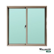 G.House Online WELLINGTAN (LIKE) หน้าต่างอะลูมิเนียม SS W-AL/001 100x100ซม. สีชา (ไม่มีมุ้ง) ของแท้