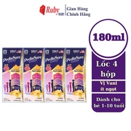 Lốc 4 hộp sữa nước Pediasure hương vani ít ngọt 180ml cho trẻ 1-10 tuổi