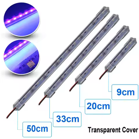 5PCS 5730 UV Hard LED Light Strip Aluminium Shell 12V 5630 Purple LED Strip 33cm Hard Rigid LED Stri