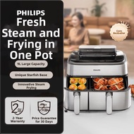 Philips | Dual Chamber Steaming and Frying Air Fryer 9L