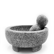 【Shop the Look】 Granite Mortar And Pestle Set Guacamole Bowl 8 Inch Natural Stone Grinder For Spices
