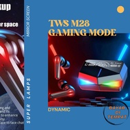 TWS M28  Headset Earphone Wireless Bluetooth TWS Untuk Gamers Low Delay (ORI)