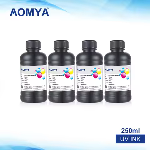 250ml 4Bottles/Set LED Flexible UV Ink For Epson UV Flatbed Printer UV Led Ink For Soft / Hard Mater